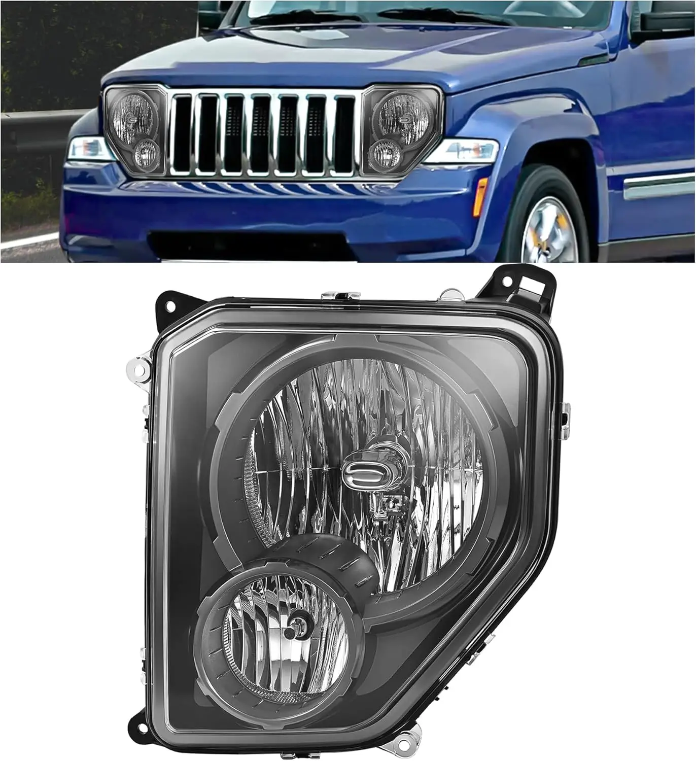 Левая фара, совместимая с Jeep Liberty 2008-2012 гг., замена для 68079711AA CH2502227C Фара с противотуманными фарами со стороны водителя Pl
Левая фара, совместимая с Jeep Liberty 2008-2012 гг., замена для 68079711AA CH2502227C Фара с противотуманными фарами со стороны водителя Pl