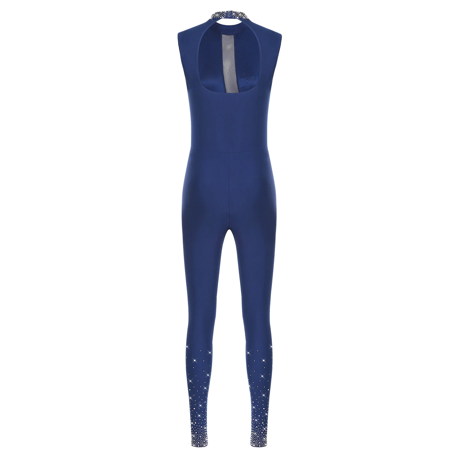 Womens Gymnastics Rompers Bodysuit Rhinestones Sleeveless Back Hollow Out Bodycon Ice Skating Jumpsuit Ballet Dance Leotards
Womens Gymnastics Rompers Bodysuit Rhinestones Sleeveless Back Hollow Out Bodycon Ice Skating Jumpsuit Ballet Dance Leotards