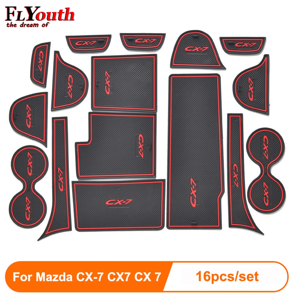 16pcs/set 3D Rubber Mat Non-slip Interior Cup Pad Door Groove Mat For Mazda CX-7 CX7 CX 7 Car door mat Auto Accessories Styling
16pcs/set 3D Rubber Mat Non-slip Interior Cup Pad Door Groove Mat For Mazda CX-7 CX7 CX 7 Car door mat Auto Accessories Styling