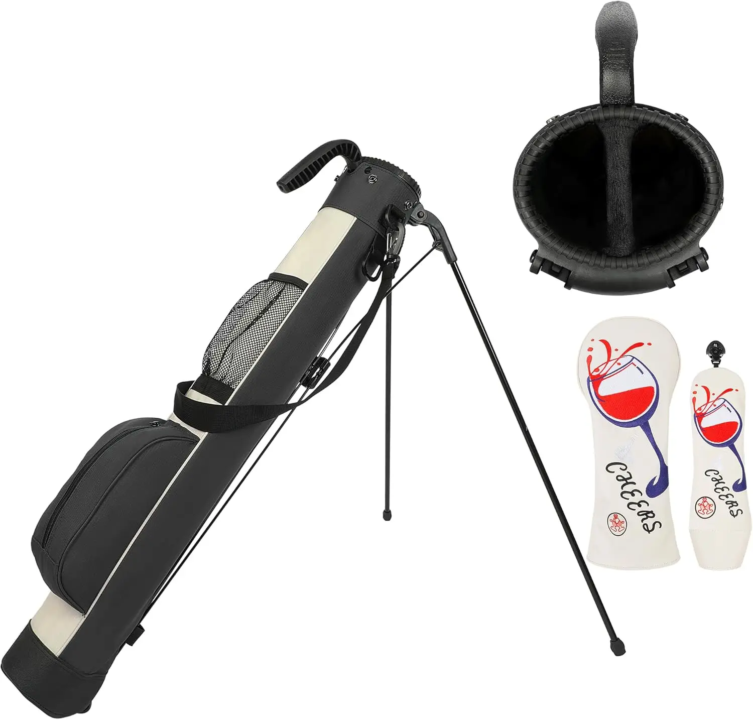 Ultra-Lightweight Golf Stand Bag (2.07 lbs) with Dual Shoulder Straps | 2-Way Divider Sunday Carry Bag for 4-5 Clubs | Portable
Ultra-Lightweight Golf Stand Bag (2.07 lbs) with Dual Shoulder Straps | 2-Way Divider Sunday Carry Bag for 4-5 Clubs | Portable