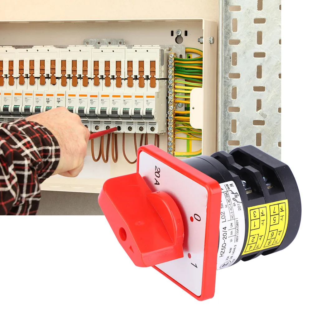 Cam Changeover Changeover Selector 380V 20A 4KW 3-Position 6 Terminals Changeover Selector Control Cam Generator
Cam Changeover Changeover Selector 380V 20A 4KW 3-Position 6 Terminals Changeover Selector Control Cam Generator