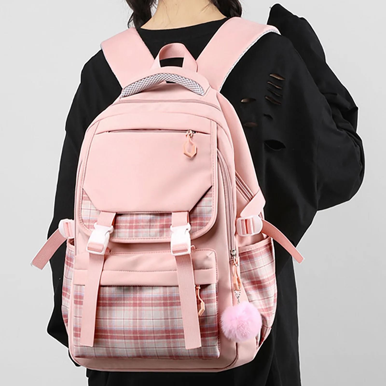 Ladies Fashion Solid Color Cloth Large Capacity Schoolbag Adjustable Shoulder Belt Double Zipper Backpack Backpack With Wheels
Ladies Fashion Solid Color Cloth Large Capacity Schoolbag Adjustable Shoulder Belt Double Zipper Backpack Backpack With Wheels