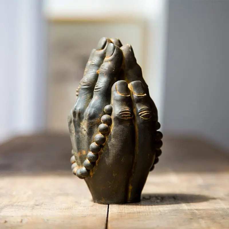MOYU Zen New Chinese Style Handmade Antique Wood Frame Praying Hands Buddhist Sculpture Meditation Study Decor Spiritual Gift
MOYU Zen New Chinese Style Handmade Antique Wood Frame Praying Hands Buddhist Sculpture Meditation Study Decor Spiritual Gift
