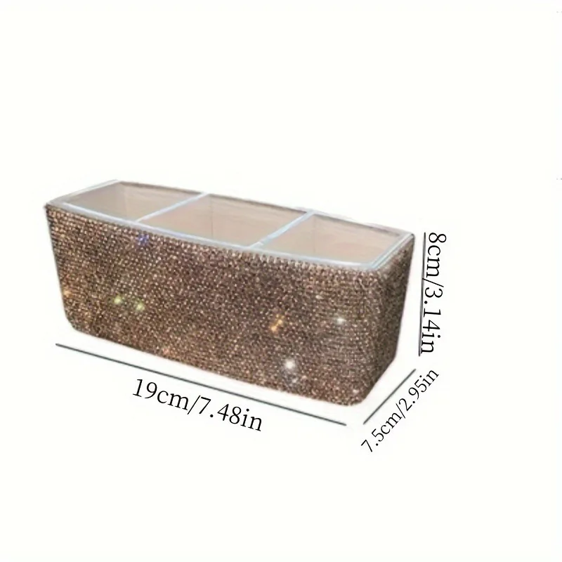 Diamond-Encrusted Light Rectangular Cosmetic Storage Box Desktop Organizer with High Aesthetic Value And Horizontal Compartments
Diamond-Encrusted Light Rectangular Cosmetic Storage Box Desktop Organizer with High Aesthetic Value And Horizontal Compartments