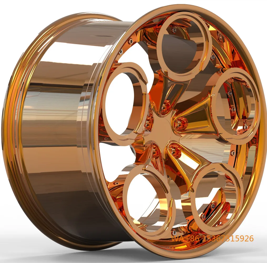 2-Piece Custom Forged Rims 19-24 Inch Brushed/Polished Chrome Deep Concave