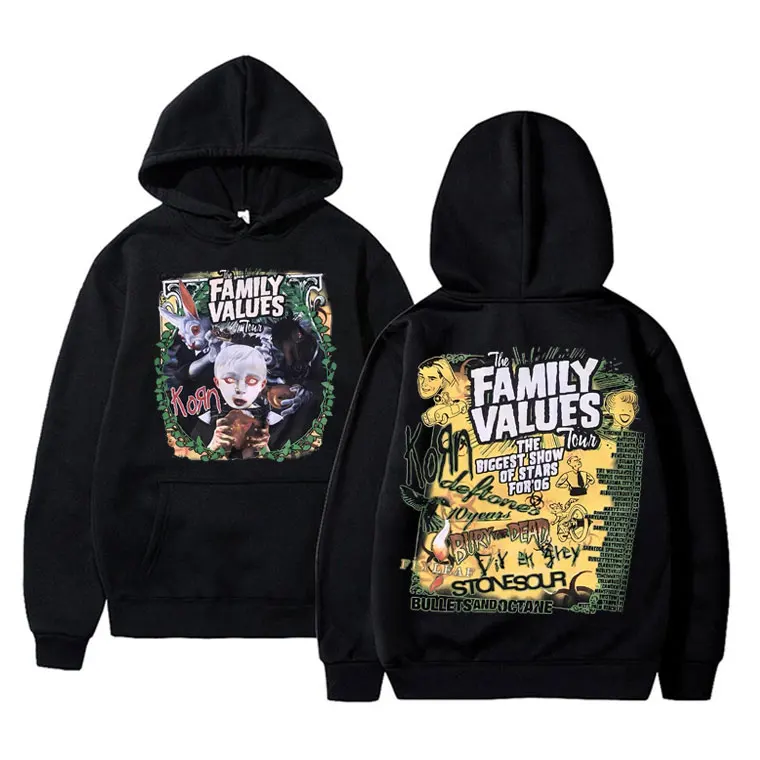 90s Vintage Rock Band Korn Follow The Leader Graphic Hoodie Man Fashion Sweatshirt Male Hip Hop Hoodies Men Oversized Pullover
90s Vintage Rock Band Korn Follow The Leader Graphic Hoodie Man Fashion Sweatshirt Male Hip Hop Hoodies Men Oversized Pullover
