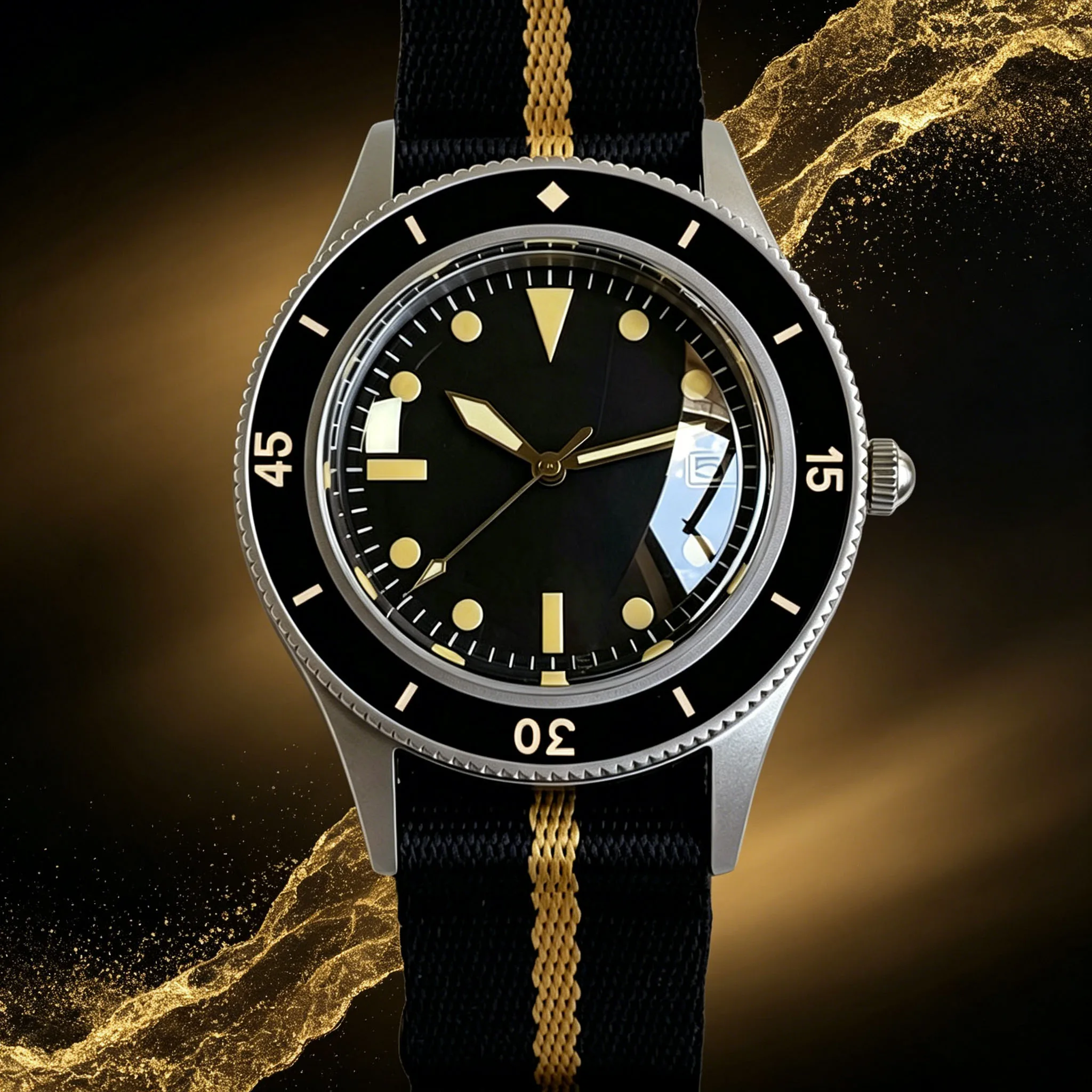 50-Fathoms Retro Black 40mm Double Domed Sapphire Auto Asia2824 Miyota8215 Movement Men Watch 20ATM Green Luminous Ceramic Bezel
50-Fathoms Retro Black 40mm Double Domed Sapphire Auto Asia2824 Miyota8215 Movement Men Watch 20ATM Green Luminous Ceramic Bezel