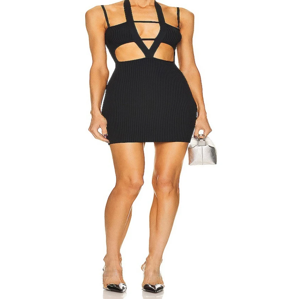 Personality trend irregular hollow sexy suspender dress bandage skirt popular women's clothing-GZXX769
Personality trend irregular hollow sexy suspender dress bandage skirt popular women's clothing-GZXX769