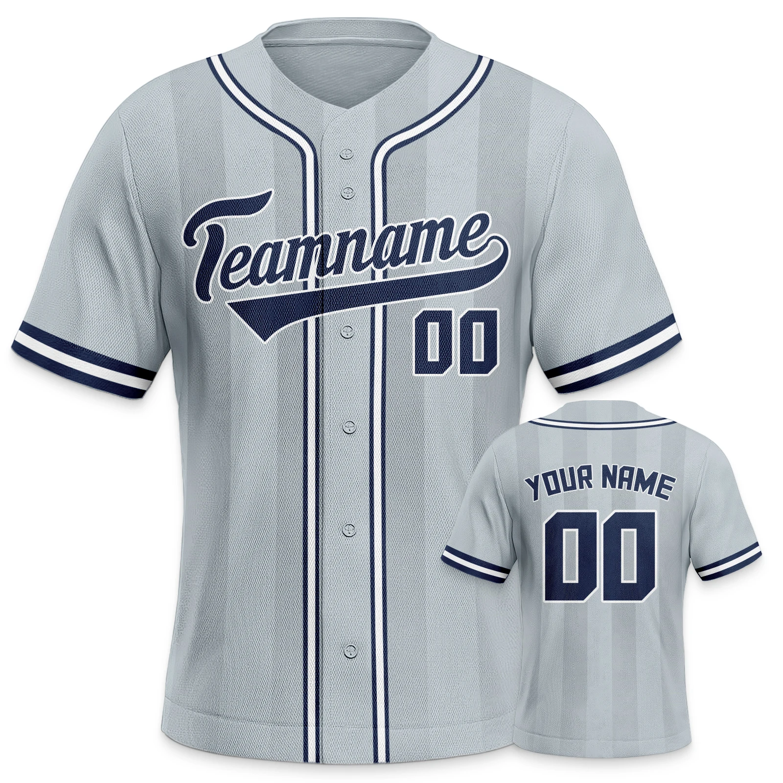 Custom Baseball Jersey Gray Navy Personalized Baseball Shirt Print Number Team Name Baseball Uniform for Men Women Youth Kids
Custom Baseball Jersey Gray Navy Personalized Baseball Shirt Print Number Team Name Baseball Uniform for Men Women Youth Kids