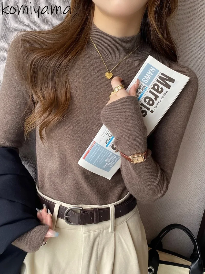 Half High Collar Ropa Mujer Long Sleeve Bottomed Sweater Knitted Outerwears 2025 Woman Pullovers Autumn New Clothes Women
Half High Collar Ropa Mujer Long Sleeve Bottomed Sweater Knitted Outerwears 2025 Woman Pullovers Autumn New Clothes Women