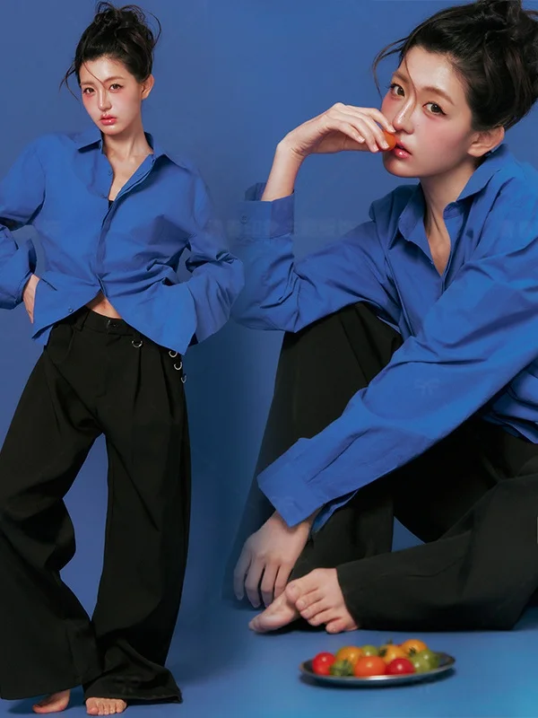New 2026 Studio Photography High Quality Blue Atmosphere Artistic Portrait Clothing Korean Style Fashionable Ladies' Costume
New 2026 Studio Photography High Quality Blue Atmosphere Artistic Portrait Clothing Korean Style Fashionable Ladies' Costume