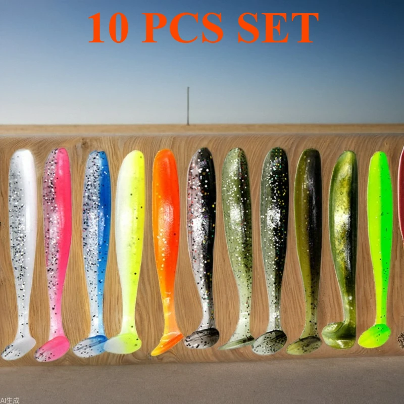 10 PCS/Pack Lure T-shaped Tail Soft Bait 5.5cm-1.2g/6.3cm-1.6g/7cm-2g Fishing Accessories
10 PCS/Pack Lure T-shaped Tail Soft Bait 5.5cm-1.2g/6.3cm-1.6g/7cm-2g Fishing Accessories
