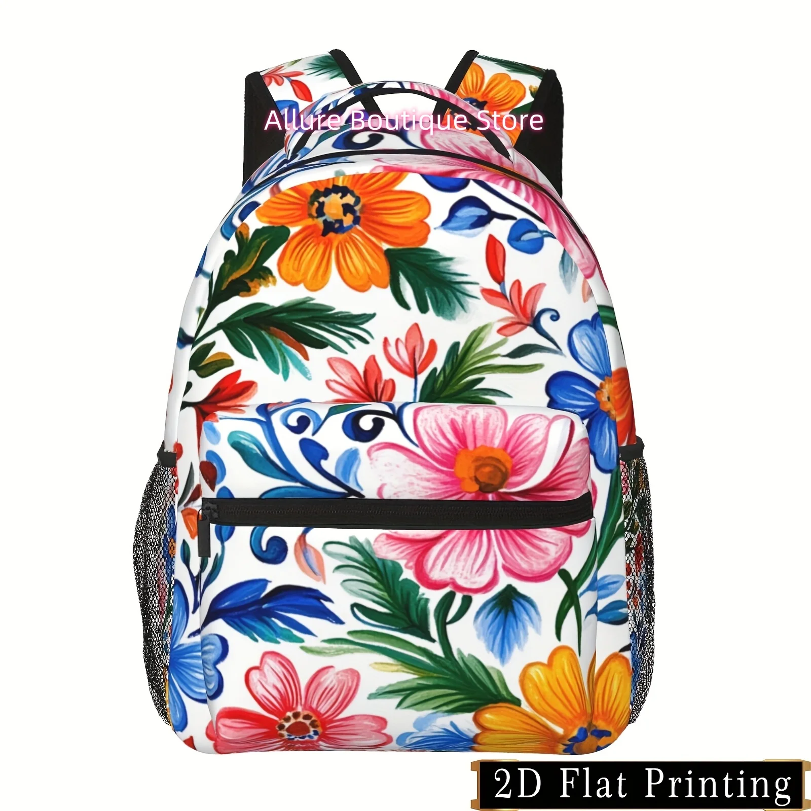 Vibrant Floral Print Full-Color Backpack - Lightweight, Multi-Functional Sports Bag for Students, with Adjustable Shoulder Strap
Vibrant Floral Print Full-Color Backpack - Lightweight, Multi-Functional Sports Bag for Students, with Adjustable Shoulder Strap