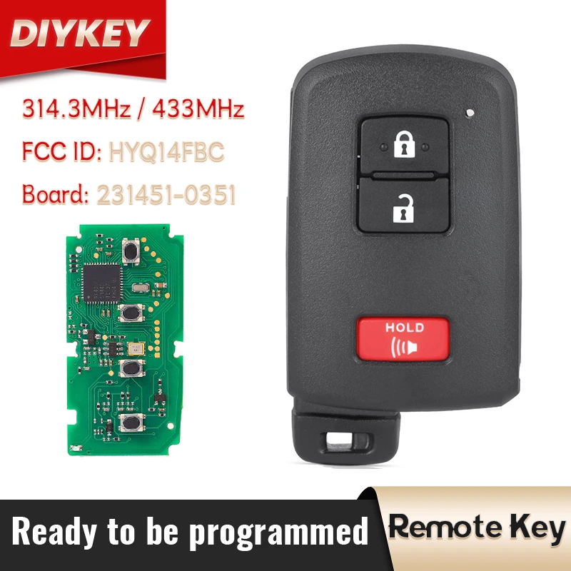 DIYKEY 281451-2110 Board Smart Remote Key Fob 314/315/433MHz for Toyota Highlander Tacoma 2012-2020 P/N:89904-0E121 HYQ14FBA
DIYKEY 281451-2110 Board Smart Remote Key Fob 314/315/433MHz for Toyota Highlander Tacoma 2012-2020 P/N:89904-0E121 HYQ14FBA