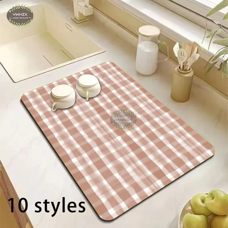 Grid Plaid Pattern Drain Pad Kitchen Absorbent Dish Drying Mat Rubber Tableware Draining Pad Printed Dinnerware Cup Bottle Rug
Grid Plaid Pattern Drain Pad Kitchen Absorbent Dish Drying Mat Rubber Tableware Draining Pad Printed Dinnerware Cup Bottle Rug
