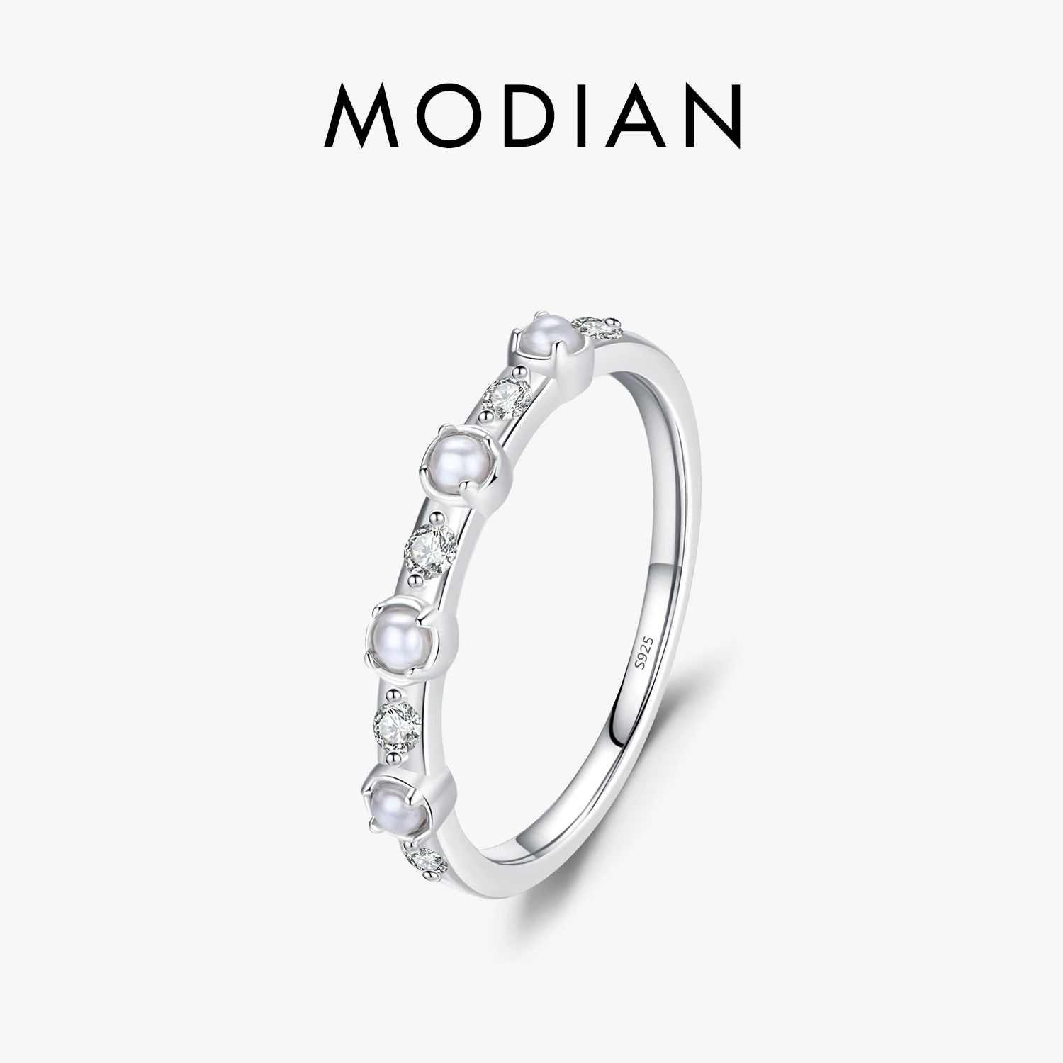 MODIAN 925 Sterling Silver Simple Basic Shell Pearl Charm Stackable Ring Elegant Fine Jewelry For Women Valentine’s Day Gifts
MODIAN 925 Sterling Silver Simple Basic Shell Pearl Charm Stackable Ring Elegant Fine Jewelry For Women Valentine’s Day Gifts