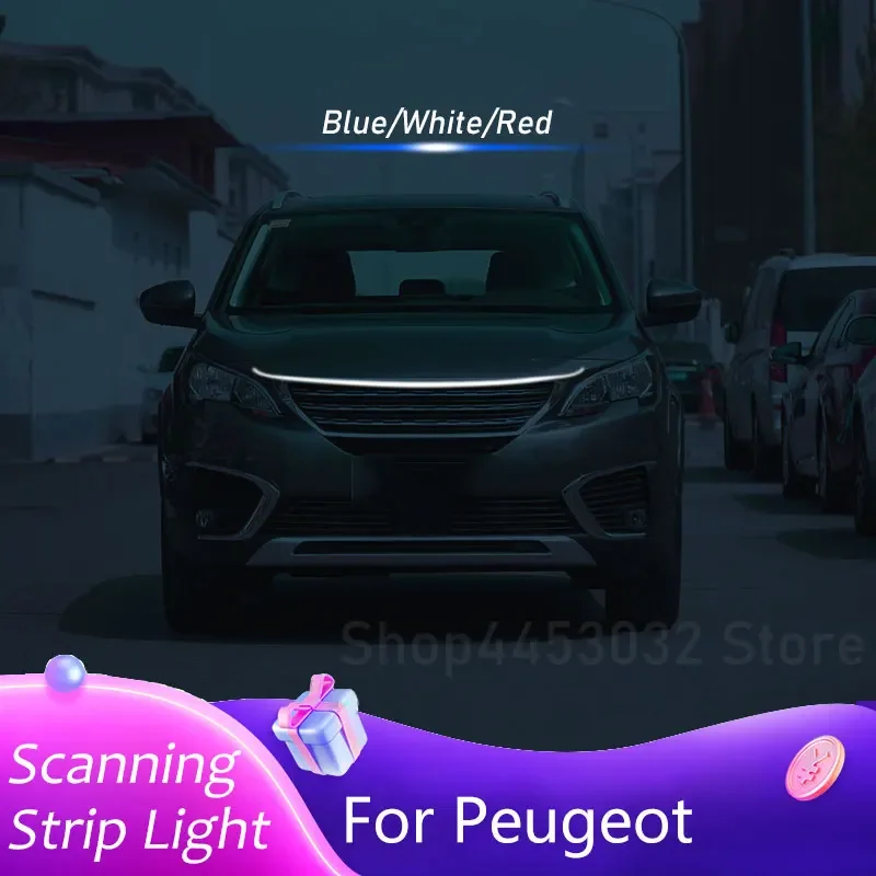 DRL Car LED Hood Light Strip For Peugeot 2008 3008 4008 5008 508 307 408 Daytime Running Lights Start Scanning Lamp Accessories
DRL Car LED Hood Light Strip For Peugeot 2008 3008 4008 5008 508 307 408 Daytime Running Lights Start Scanning Lamp Accessories