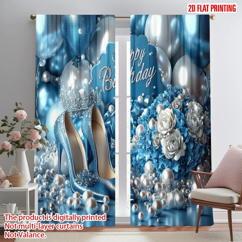 2D flat printing 2pcs Party Window Curtains Birthday Blue Elegance Digital Printed Polyester Drapes Festive Curtains for Outdoor
2D flat printing 2pcs Party Window Curtains Birthday Blue Elegance Digital Printed Polyester Drapes Festive Curtains for Outdoor