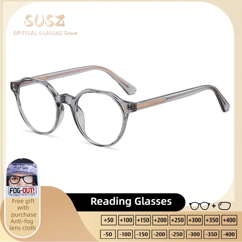 SUSZ Unsiex Simple Oval Optical Frames Progressive Multifocal Anti-Blue Light Reading Glasses Myopia Customizable Prescription
SUSZ Unsiex Simple Oval Optical Frames Progressive Multifocal Anti-Blue Light Reading Glasses Myopia Customizable Prescription