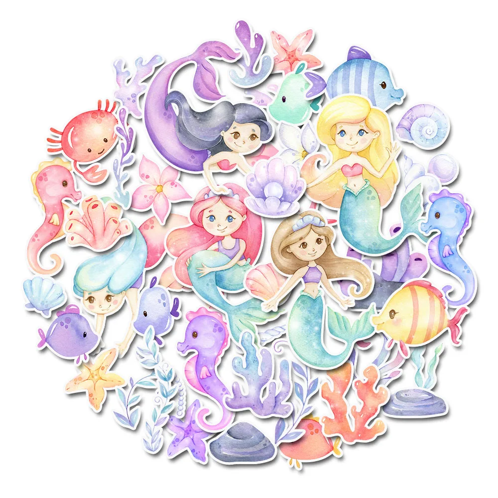 46pcs Watercolor Mermaid Stickers and Decals Cute Sticker Pack for Scrapbook, Phone Case, Laptop, Guitar, DIY Card Making
46pcs Watercolor Mermaid Stickers and Decals Cute Sticker Pack for Scrapbook, Phone Case, Laptop, Guitar, DIY Card Making