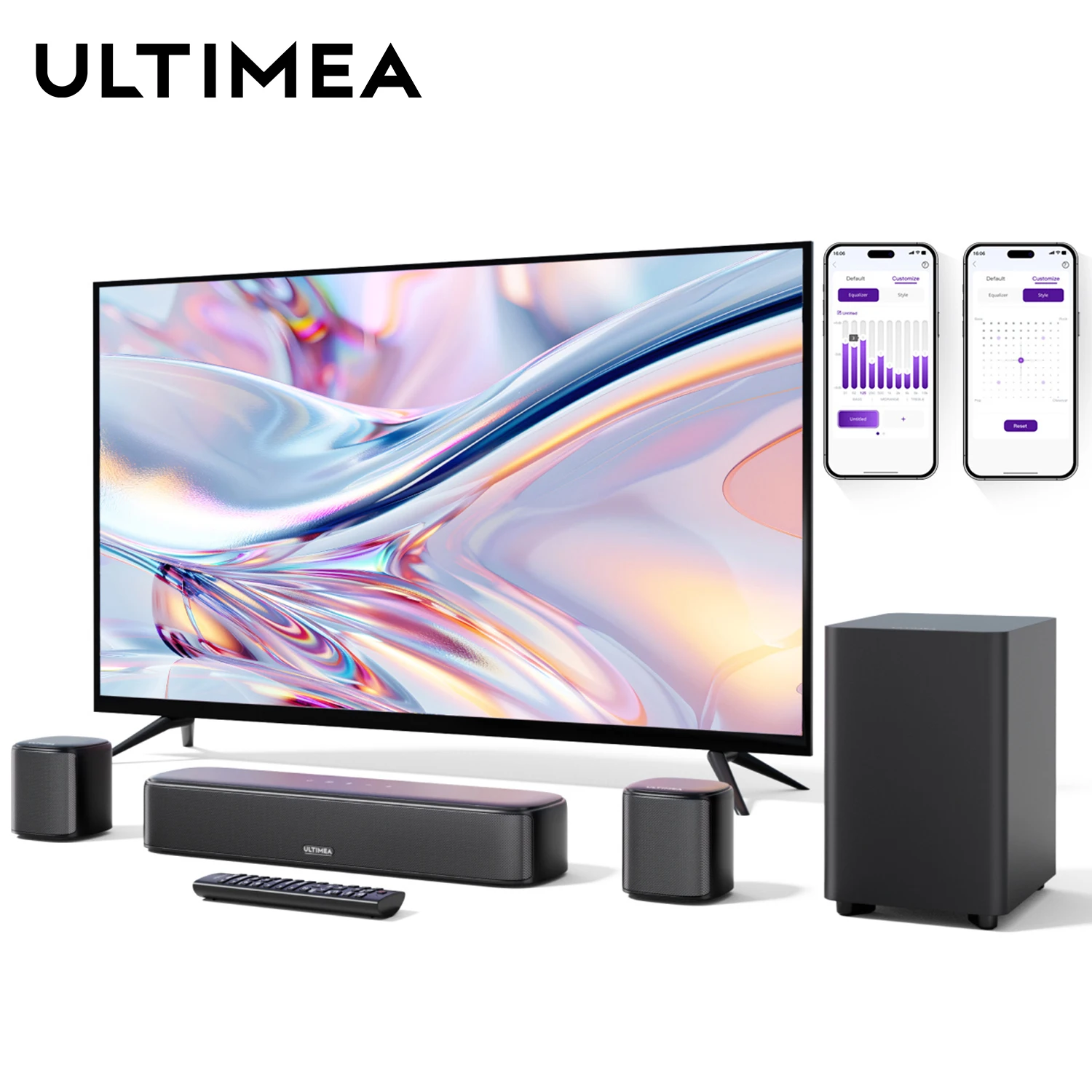 ULTIMEA Aura A30 5.1 Channel Virtual Surround Soundbar for TV, Home Theater Sound System with Speakers and APP Control
ULTIMEA Aura A30 5.1 Channel Virtual Surround Soundbar for TV, Home Theater Sound System with Speakers and APP Control