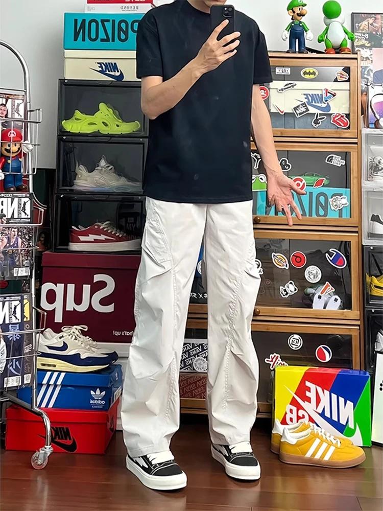 Белые мужские рабочие брюки Qui-Dry, летние тонкие американские функциональные свободные брюки-зонтики Fce с прямыми штанинами, солдатские брюки
Белые мужские рабочие брюки Qui-Dry, летние тонкие американские функциональные свободные брюки-зонтики Fce с прямыми штанинами, солдатские брюки