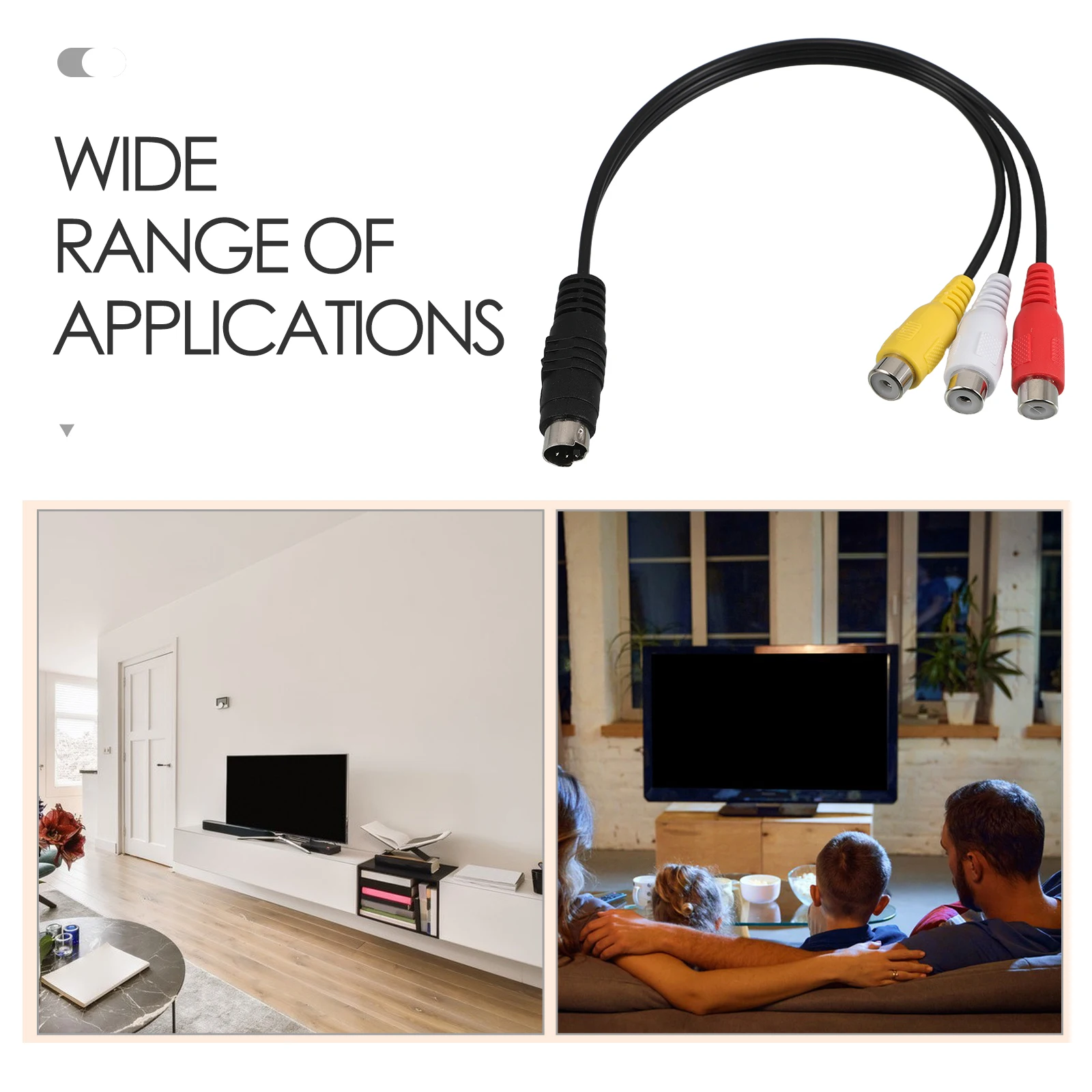 2pcs 4-Pin S-Video To 3Rca Adapter High-Definition Audio Cable For Multiple Device Connection Durable Plug Play Video Auxiliary 
2pcs 4-Pin S-Video To 3Rca Adapter High-Definition Audio Cable For Multiple Device Connection Durable Plug Play Video Auxiliary
