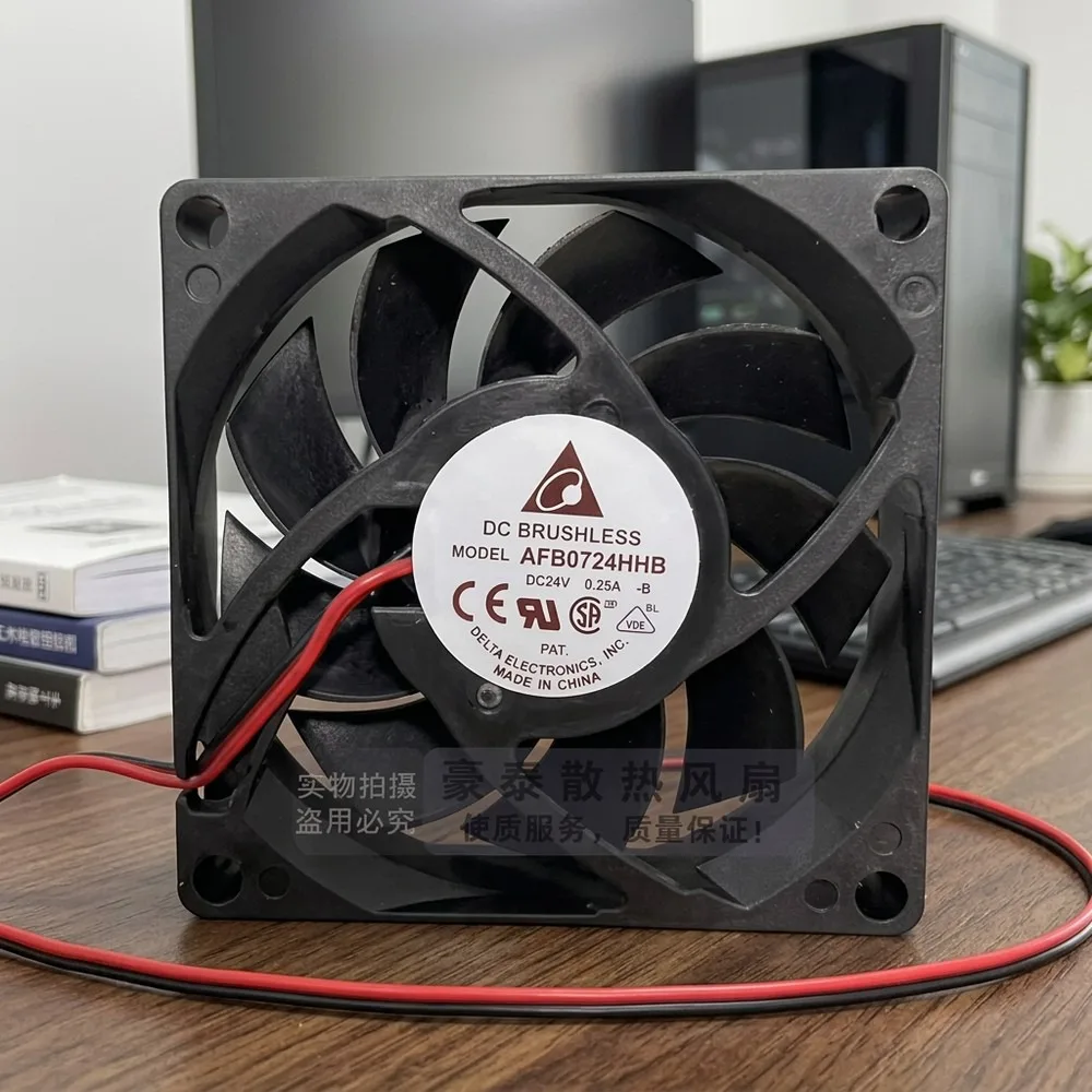 For Delta AFB0724HHB 7015 DC24V 0.25A 7CM 2-Wire Dual Ball Inverter Cooling Fan
For Delta AFB0724HHB 7015 DC24V 0.25A 7CM 2-Wire Dual Ball Inverter Cooling Fan