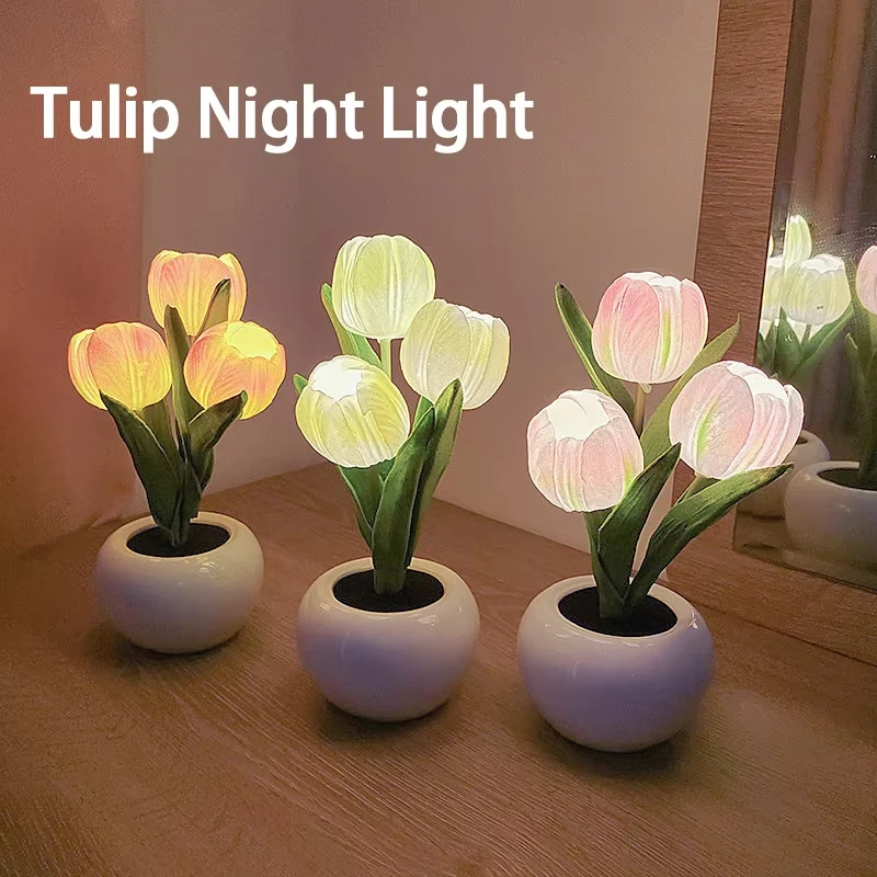 1 PC Tulip LED Night Light, Bedside Bedroom Atmosphere Light, Simulated Bouquet Light, Best Mother's Day Gift, Birthday Gift
1 PC Tulip LED Night Light, Bedside Bedroom Atmosphere Light, Simulated Bouquet Light, Best Mother's Day Gift, Birthday Gift