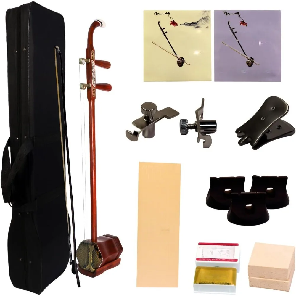 Chinese Erhu 2 String Violin Instrument Rosewood Erhu Chinese Violins, Suitable for Beginners to Get Started,Oriental Violin
Chinese Erhu 2 String Violin Instrument Rosewood Erhu Chinese Violins, Suitable for Beginners to Get Started,Oriental Violin