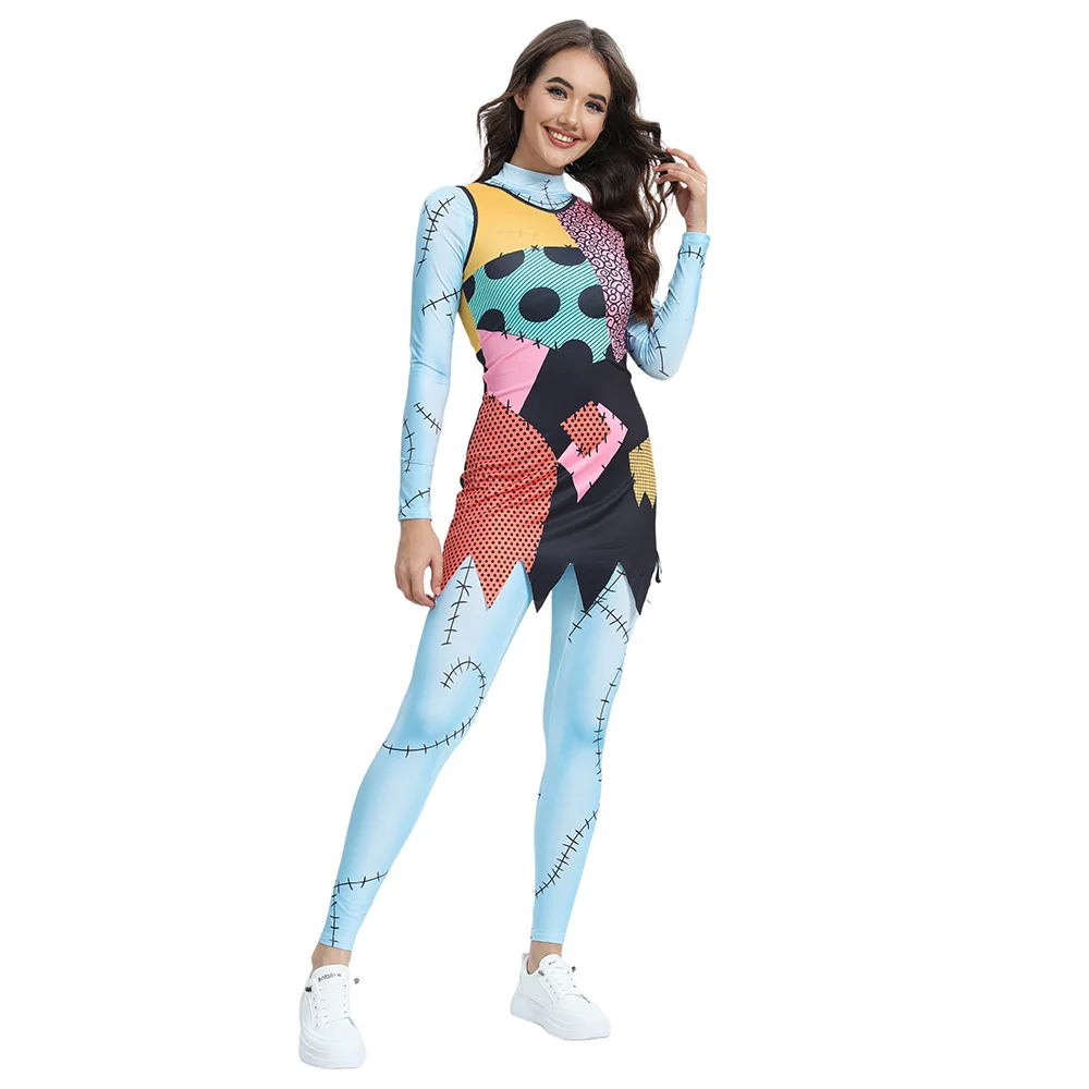 The Nightmare Before Christmas Sally Cosplay Costume Halloween Carnival Fancy Party Bodysuits Sets Female
The Nightmare Before Christmas Sally Cosplay Costume Halloween Carnival Fancy Party Bodysuits Sets Female