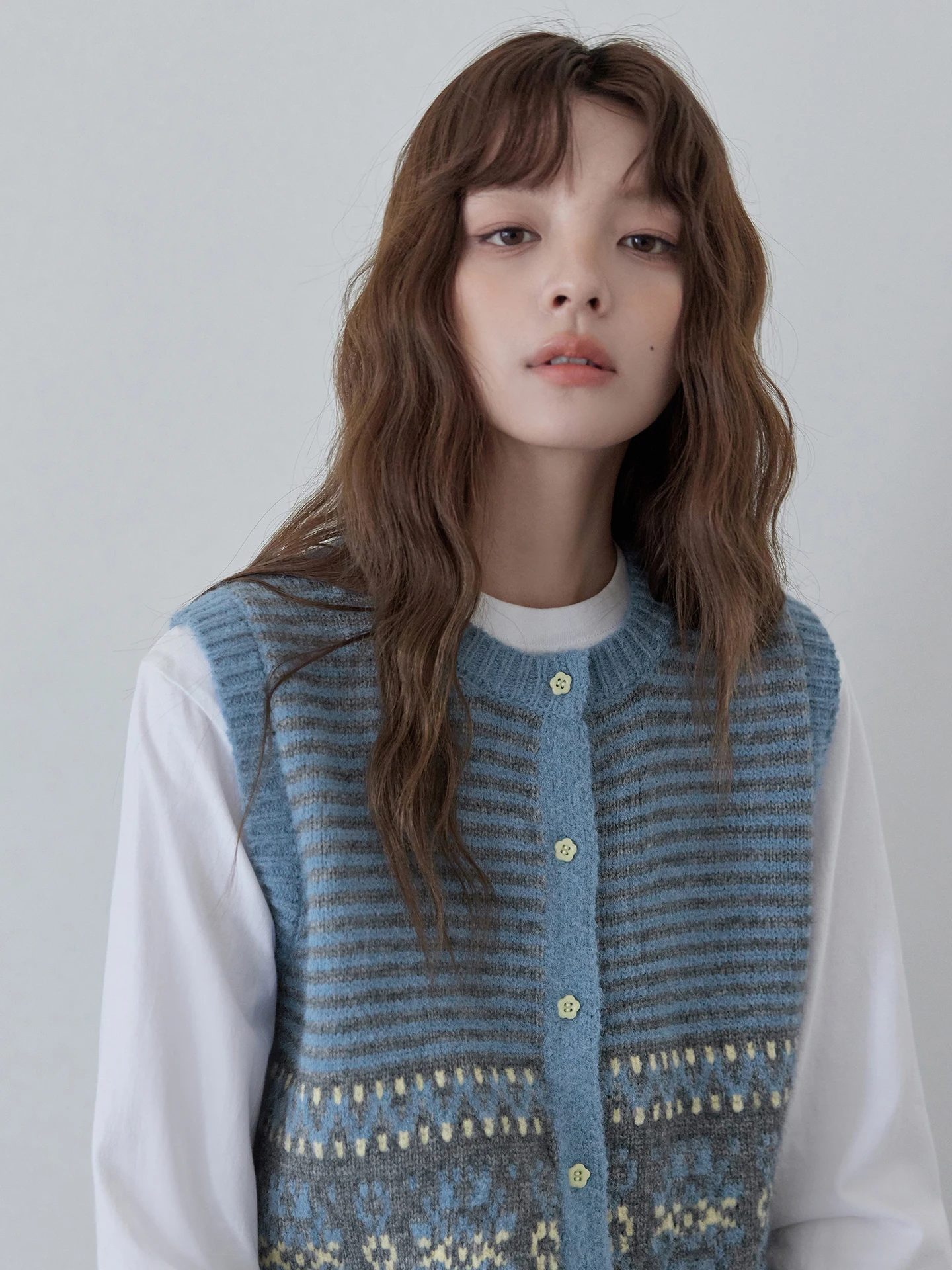 Soft Cozy Mlife Blue Striped Color Blo Sweater Vest Women's ort Svel Layering Top round Ne Single Button Closure
Soft Cozy Mlife Blue Striped Color Blo Sweater Vest Women's ort Svel Layering Top round Ne Single Button Closure