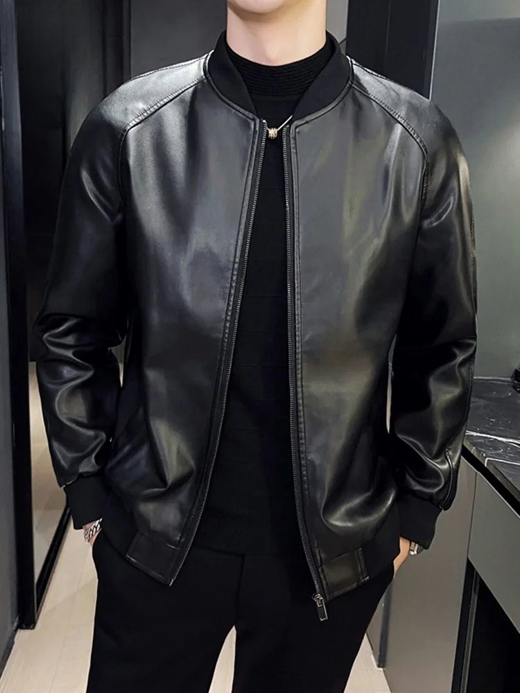 Men's Biker Style Baseball Collar Leather Jacket Casual Black Spring 2026 Loose Fit Long Sleeve Zipper Closure Coat
Men's Biker Style Baseball Collar Leather Jacket Casual Black Spring 2026 Loose Fit Long Sleeve Zipper Closure Coat