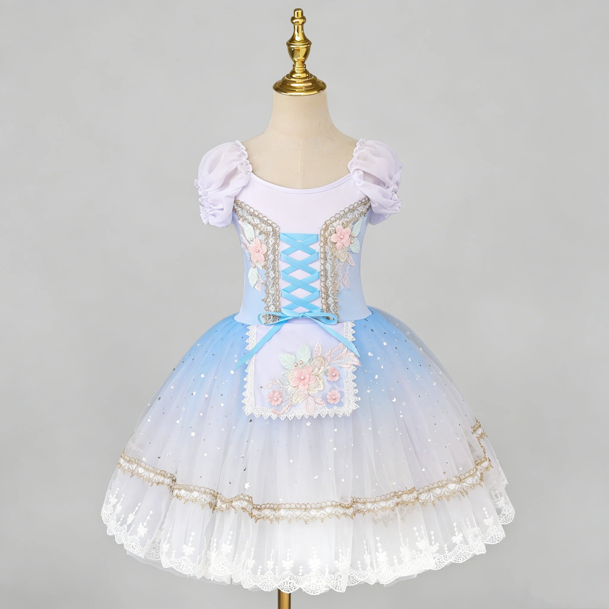 Professional Tutu Ballet Dress Flower Embroidery Pearl Sequin Lace Gradient Color Ballerina Dress Children Ballet Dance Costumes
Professional Tutu Ballet Dress Flower Embroidery Pearl Sequin Lace Gradient Color Ballerina Dress Children Ballet Dance Costumes
