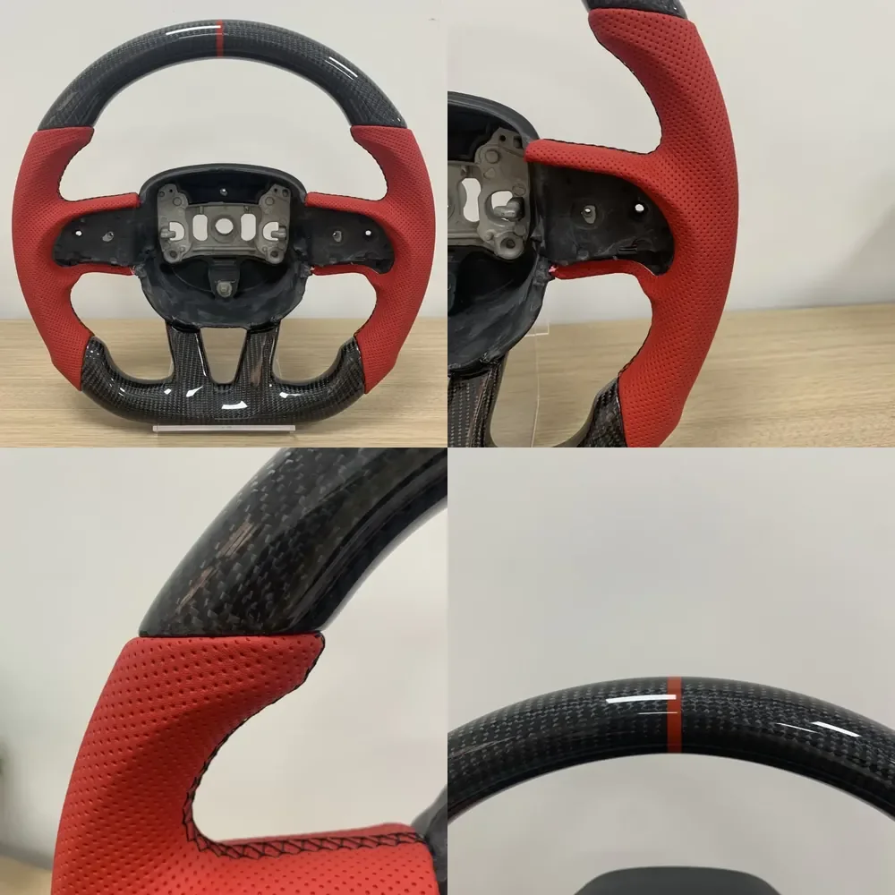 Red Trip Sport Style Carbon Fiber Half Perforated Leather Steering Wheel for RTS Charger 2015-2022
Red Trip Sport Style Carbon Fiber Half Perforated Leather Steering Wheel for RTS Charger 2015-2022