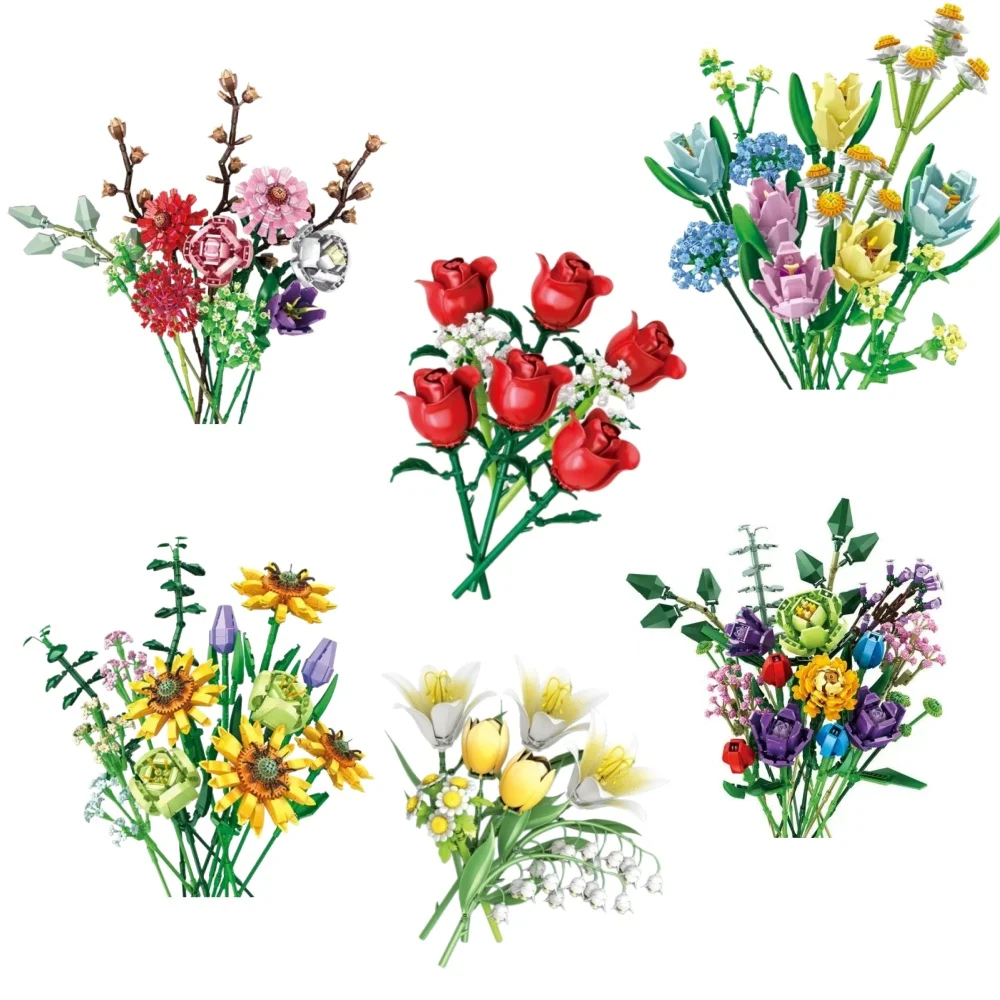 DIY Building Blocks Flower Bouquet Set Handmade Bricks Rose Orchid Model Kit Mother's Day Valentine's Day Gift for Mom Wife Girl
DIY Building Blocks Flower Bouquet Set Handmade Bricks Rose Orchid Model Kit Mother's Day Valentine's Day Gift for Mom Wife Girl