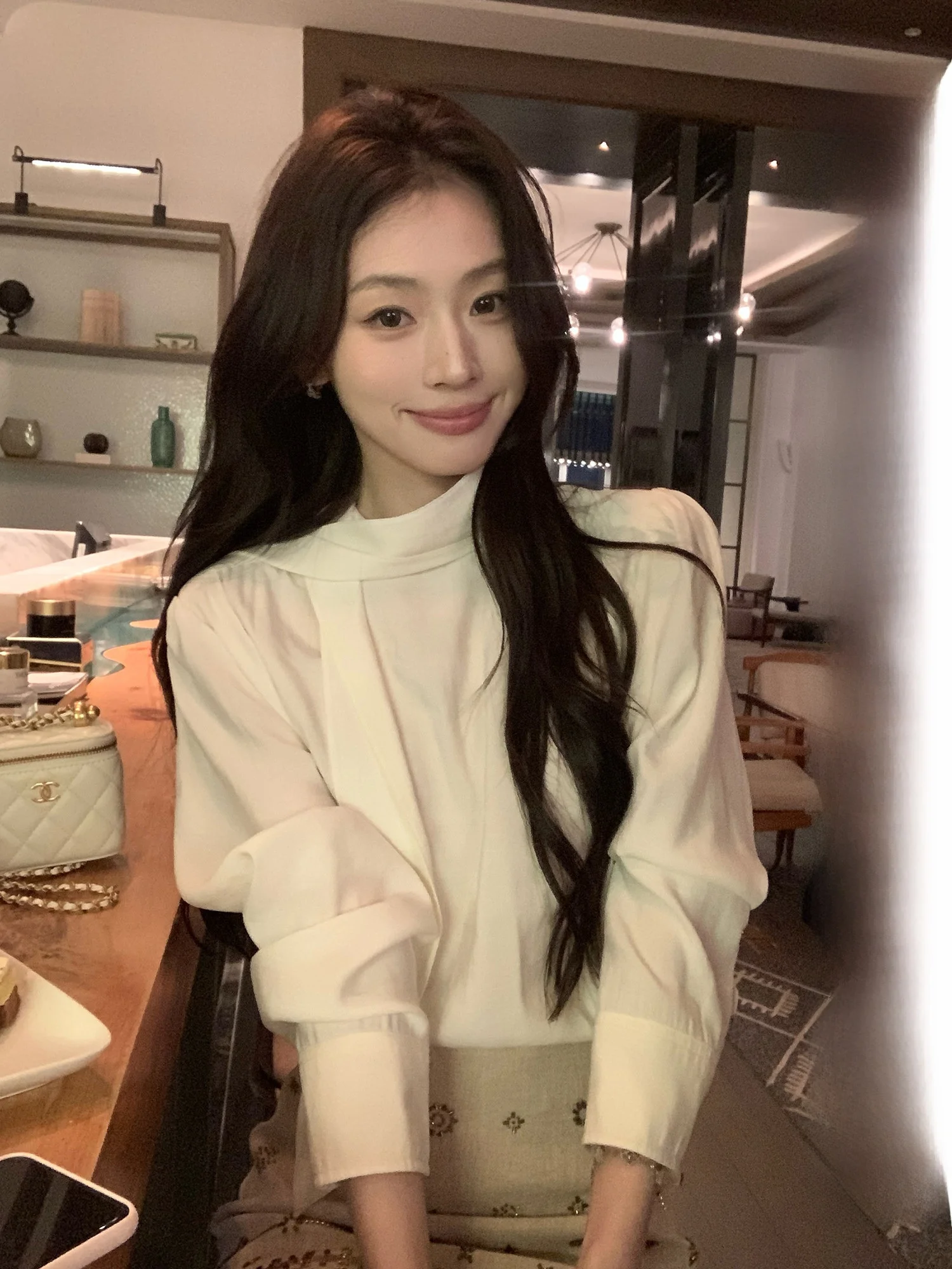 Pusumede mat Long Sve irt Women's Loose Design Sense Elegance Top Knot Tie Collar Casual Sle Spring Faion
Pusumede mat Long Sve irt Women's Loose Design Sense Elegance Top Knot Tie Collar Casual Sle Spring Faion