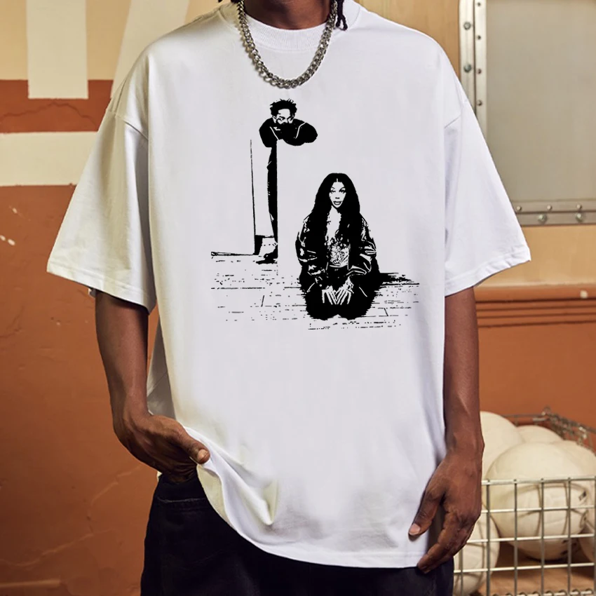 Kendrick Lamar Sza Tour 2025 printed T shirts Men Women Rapper vintage short sleeve T-shirt Summer Unisex Casual 100% Cotton Top
Kendrick Lamar Sza Tour 2025 printed T shirts Men Women Rapper vintage short sleeve T-shirt Summer Unisex Casual 100% Cotton Top