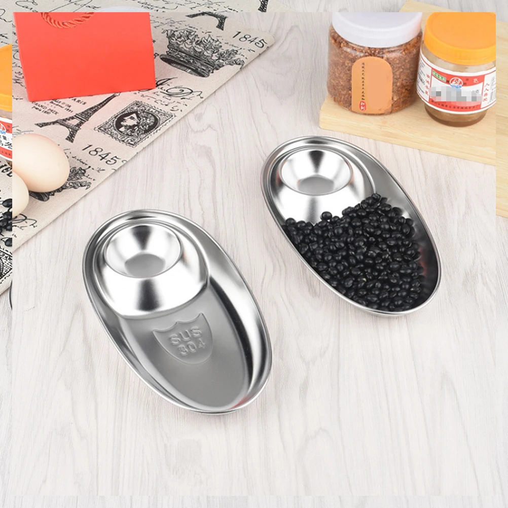 1pc Stainless Steel Seasoning Plate Sauce Dish Separate Compartment Food Shop Catering Hall Vegetable Silver
1pc Stainless Steel Seasoning Plate Sauce Dish Separate Compartment Food Shop Catering Hall Vegetable Silver
