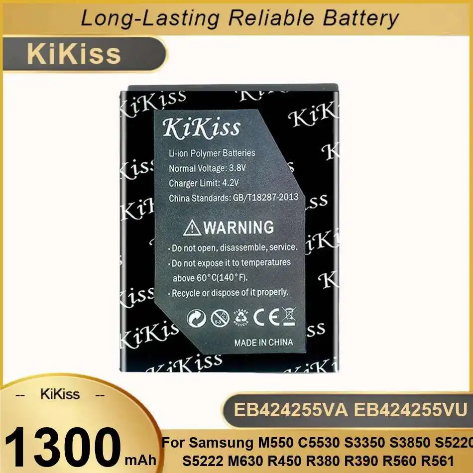Аккумулятор EB424255VA EB424255VU 1300 мАч для Samsung M550 C5530 S3350 S3850 S5220 S5222 M630 R450 R380 R390 Sch-R560 R561
Аккумулятор EB424255VA EB424255VU 1300 мАч для Samsung M550 C5530 S3350 S3850 S5220 S5222 M630 R450 R380 R390 Sch-R560 R561