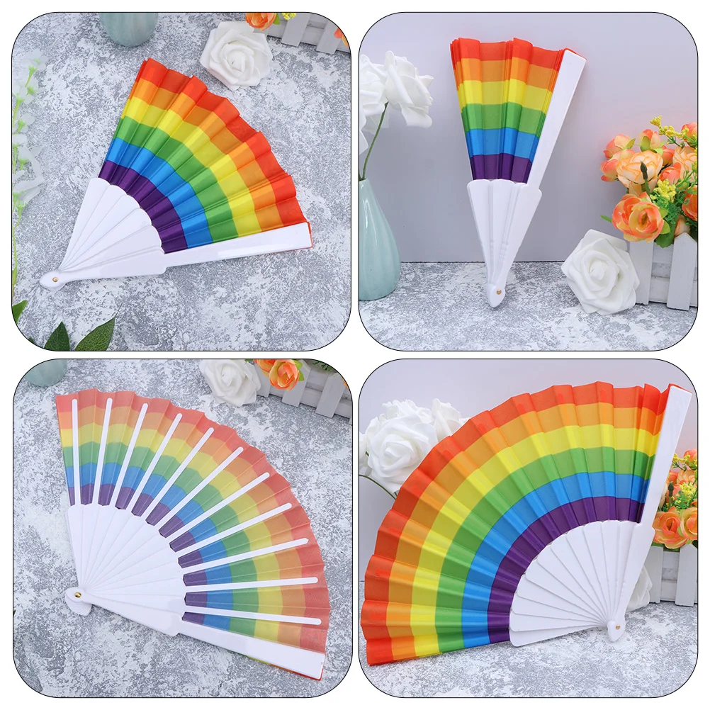 Rainbow Folding Fan Colorful Plastic Fans for Dance Party Photo Props Lightweight Compact Foldable Stage
Rainbow Folding Fan Colorful Plastic Fans for Dance Party Photo Props Lightweight Compact Foldable Stage