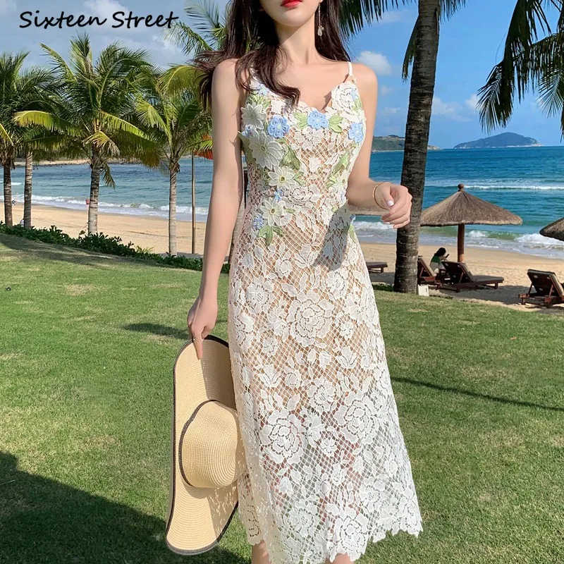 Embroidery Lace Dress for Women 2023 Summer Sleeveless Party Dresses Flower V Neck Spaghetti Strap Vestido Vacation Clothing
Embroidery Lace Dress for Women 2023 Summer Sleeveless Party Dresses Flower V Neck Spaghetti Strap Vestido Vacation Clothing