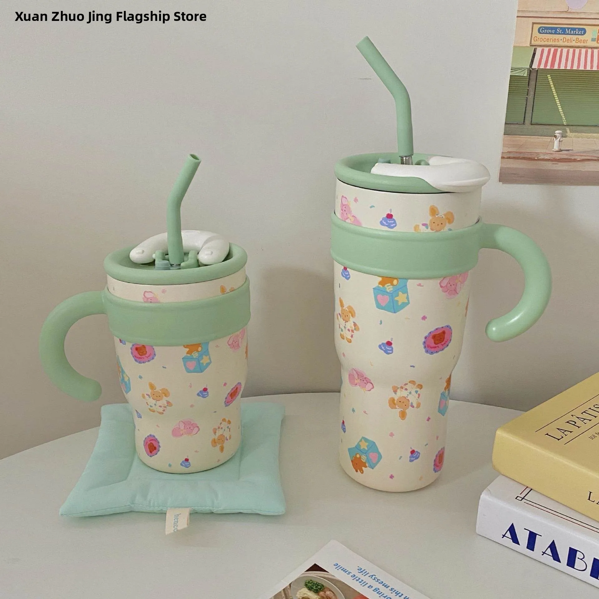 Cute Large Capacity Stainless Steel Insulated Water Bottle Straw Coffee Cup for Women High Aesthetic Value Travel Office Use
Cute Large Capacity Stainless Steel Insulated Water Bottle Straw Coffee Cup for Women High Aesthetic Value Travel Office Use