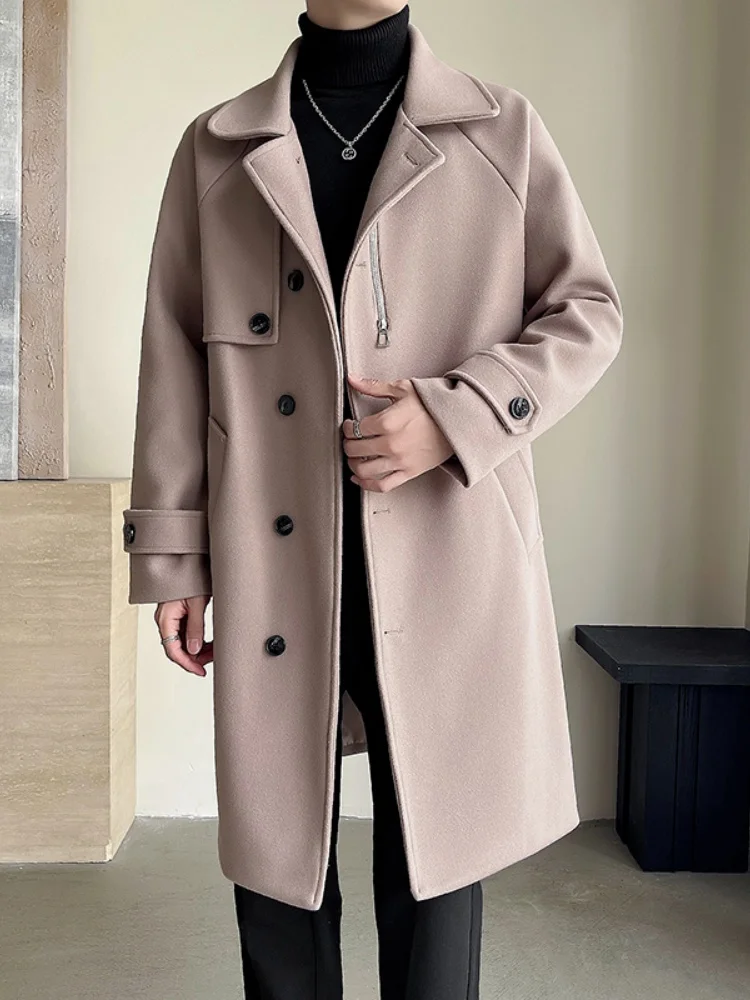 Men's Mid-Length Woolen Coat Luxury Sle Over-Knee Briti Sle Windbreaker Autumn Winter Long Coat Ele Feeling
Men's Mid-Length Woolen Coat Luxury Sle Over-Knee Briti Sle Windbreaker Autumn Winter Long Coat Ele Feeling