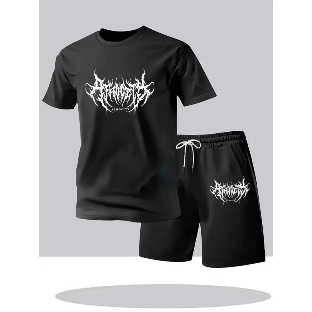 Men Summer Hip Hop Short Sleeve T Shirt And Shorts Set Fashion Streetwear Casual Outdoor Sports Two Pieces Outfit
Men Summer Hip Hop Short Sleeve T Shirt And Shorts Set Fashion Streetwear Casual Outdoor Sports Two Pieces Outfit
