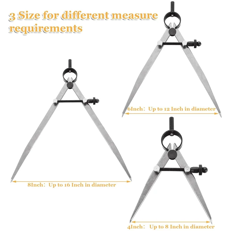 Регулируемый запираемый пружинный разделитель крыльев, 4/6/8 дюймов, штангенциркуль из углеродистой стали, измерительный инструмент, кожаный компас 
Регулируемый запираемый пружинный разделитель крыльев, 4/6/8 дюймов, штангенциркуль из углеродистой стали, измерительный инструмент, кожаный компас