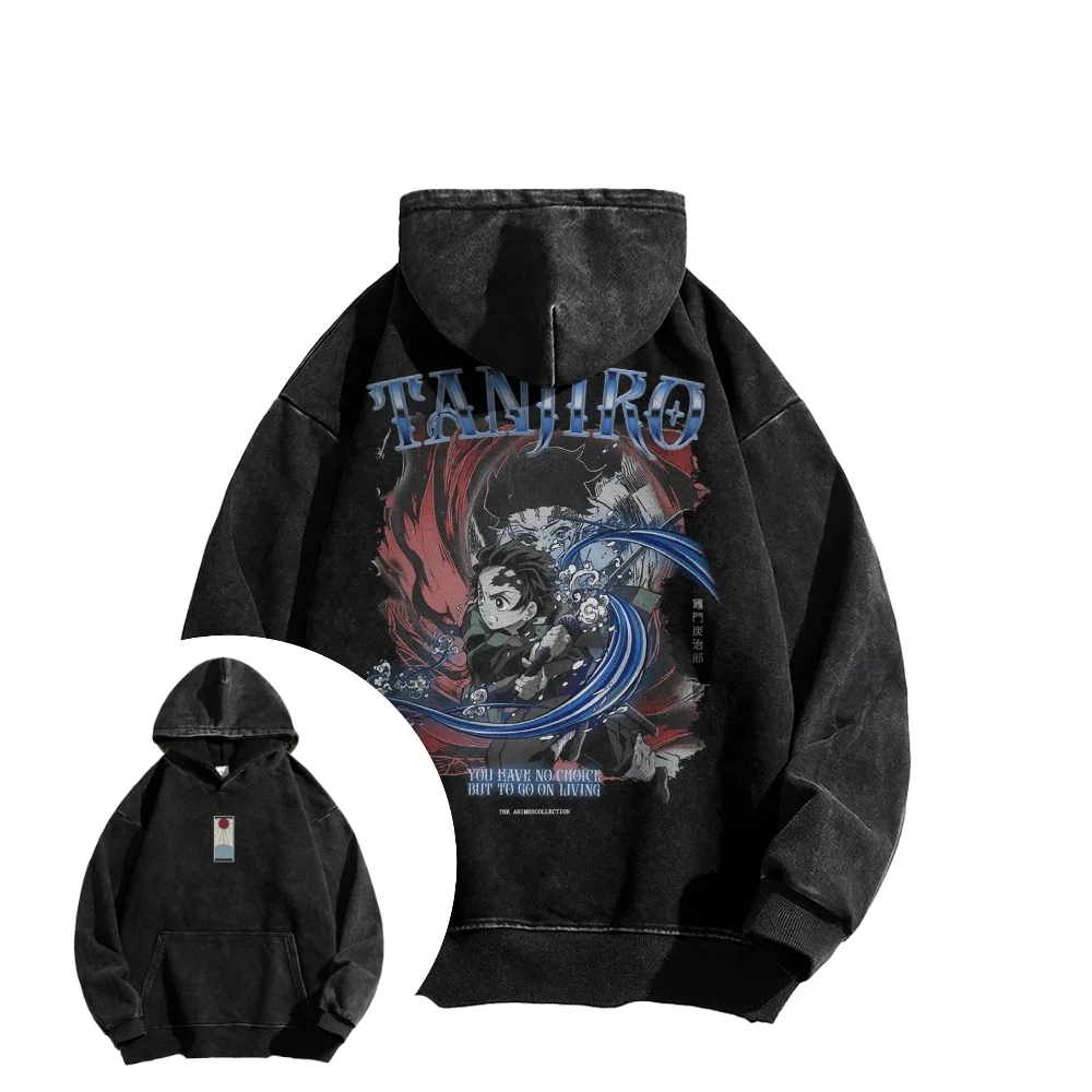 Толстовка с капюшоном в стиле аниме «Demon Slayer Tanjiro», винтажный пуловер из стираного хлопка, уличная одежда, повседневная толстовка с капюшоном большого размера для мужчин и женщин, Harajuku
Толстовка с капюшоном в стиле аниме «Demon Slayer Tanjiro», винтажный пуловер из стираного хлопка, уличная одежда, повседневная толстовка с капюшоном большого размера для мужчин и женщин, Harajuku