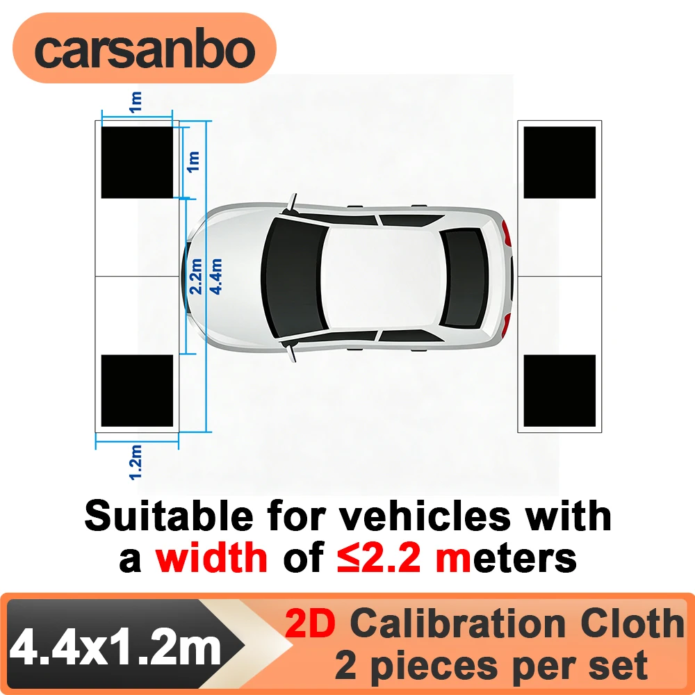 Carsanbo Car Panoramic 2D Calibration Cloth 360 Degree Camera Surround Bird Eye View System Debugging Cloth Special 2 Pieces/set
Carsanbo Car Panoramic 2D Calibration Cloth 360 Degree Camera Surround Bird Eye View System Debugging Cloth Special 2 Pieces/set