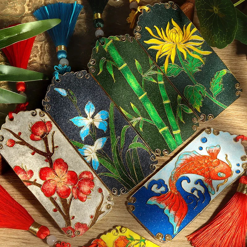 Закладка ручной работы с перегородчатой эмалью 5x11 см, упаковка материалов ручной работы своими руками, бамбук, орхидея, кои, декоративная живопись
Закладка ручной работы с перегородчатой эмалью 5x11 см, упаковка материалов ручной работы своими руками, бамбук, орхидея, кои, декоративная живопись