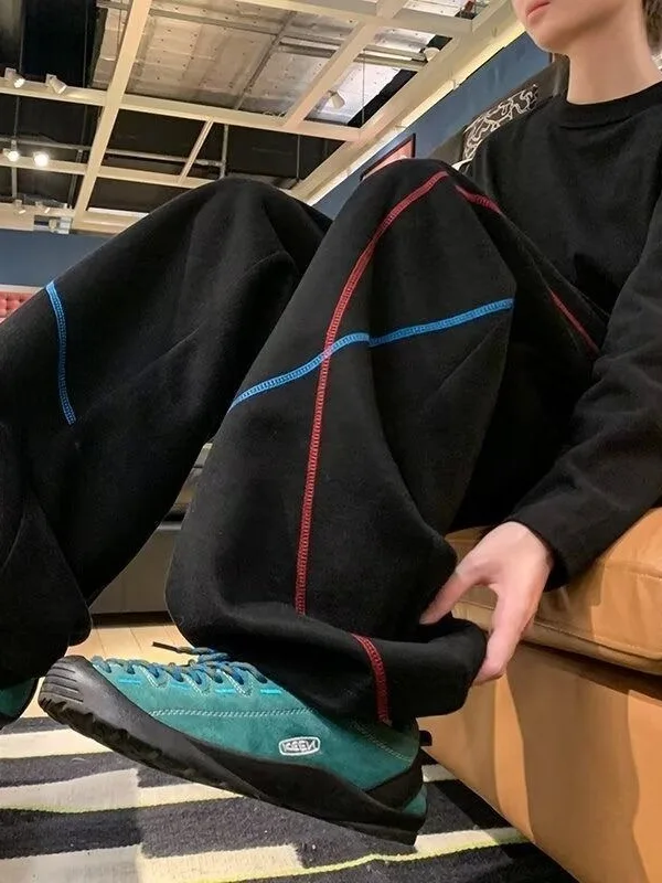 Men's Sport Pants Autumn Winter American Color Blo Casual Sweatpants Loose Straight Wide Leg Pants Youth Faion Brand
Men's Sport Pants Autumn Winter American Color Blo Casual Sweatpants Loose Straight Wide Leg Pants Youth Faion Brand